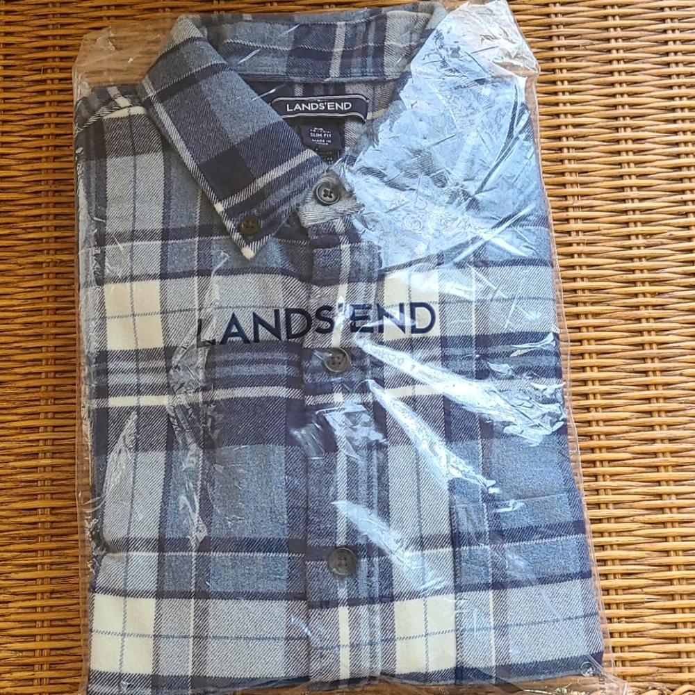 Lands End Long Sleeve Flannel Shirt